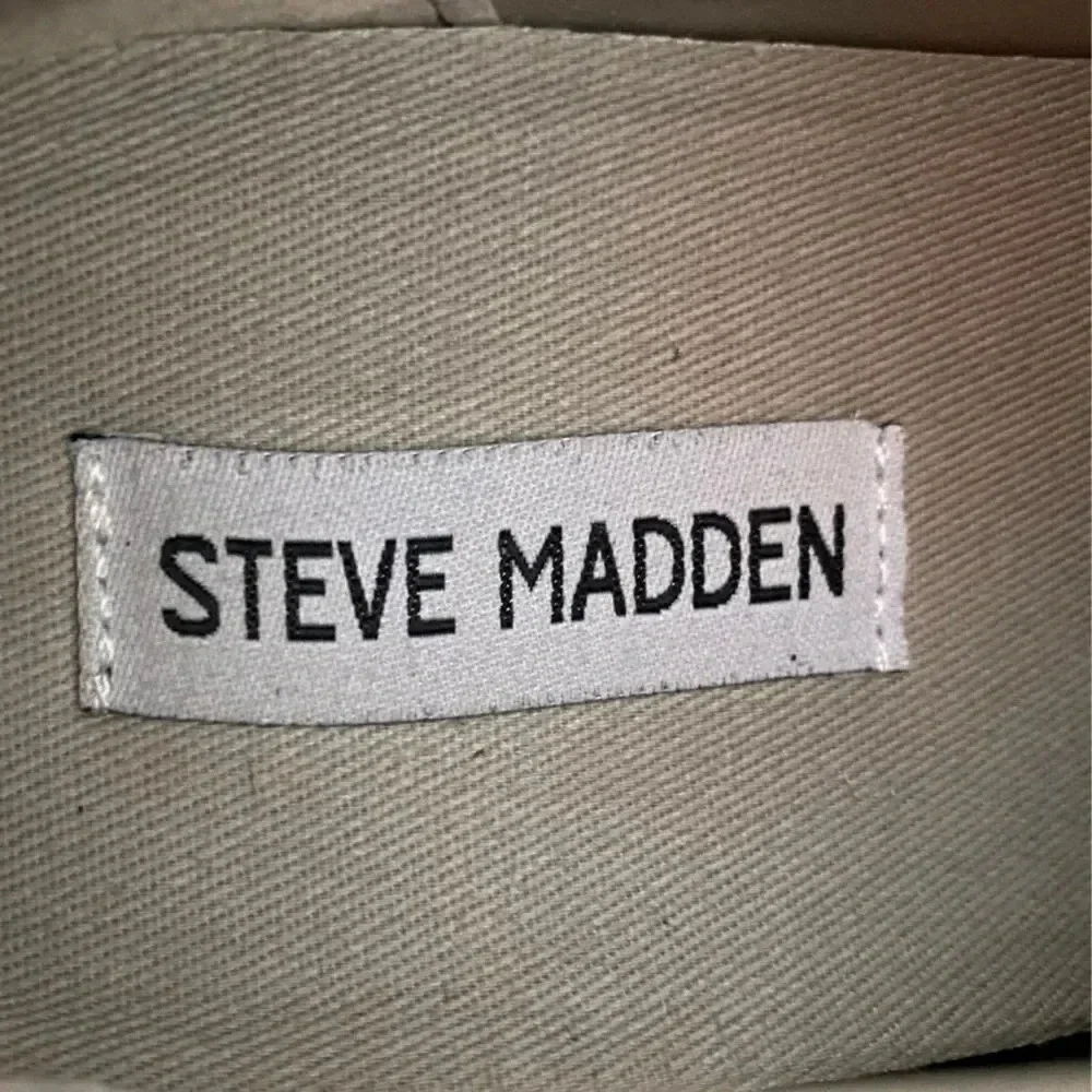 Steve Madden, Caliber Perforated Suede Wedge Sneaker, Tan, Beige, White‎